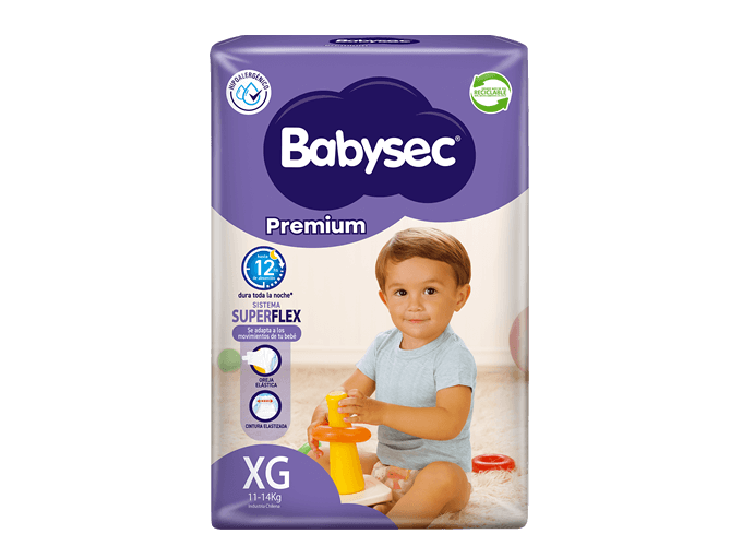 Pañales Babysec Premium XG