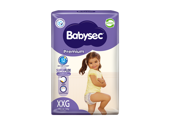 Pañales Babysec Premium XXG
